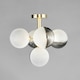 image 3 of BHS Emile 5 Light Flush Ceiling Light, Satin Brass