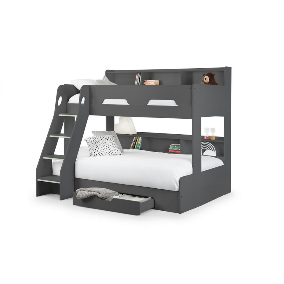 image 1 of Anthracite Triple Sleeper Book Case Bunk Bed 3ft (90cm) - Best Seller