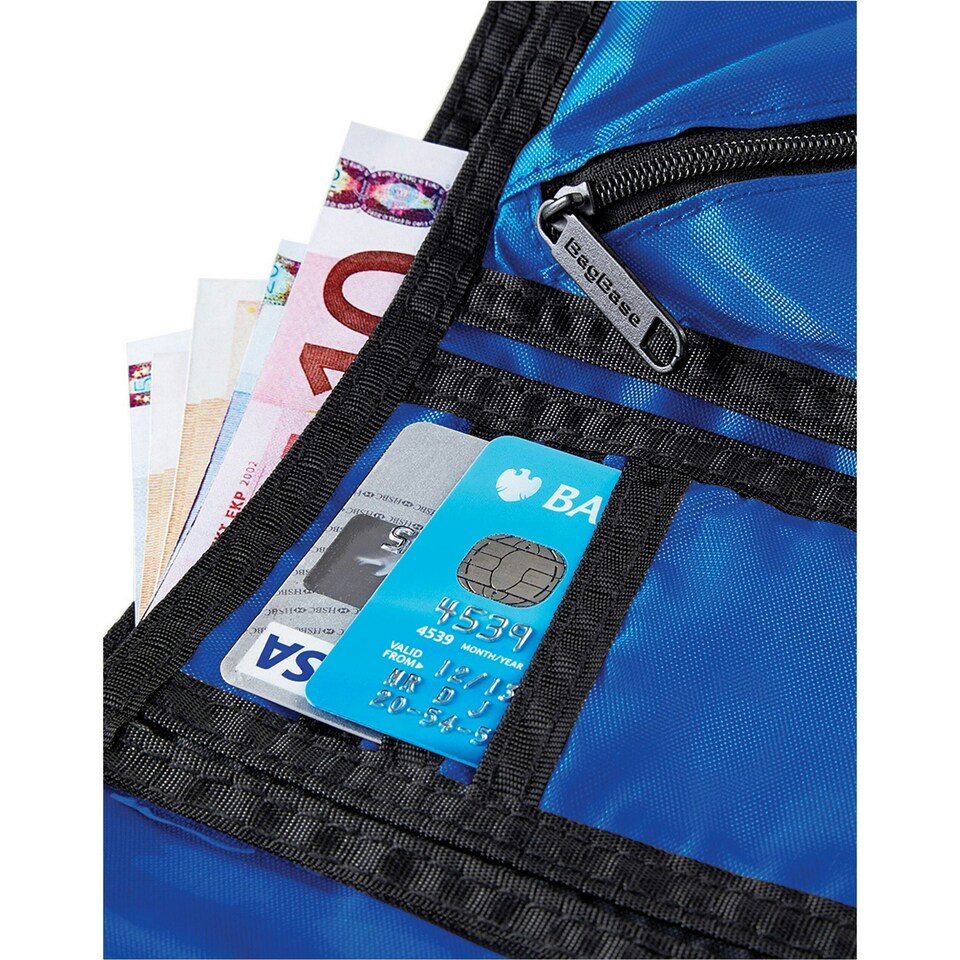 image 1 of Bagbase Knitted Ripper Wallet - Bright Royal Blue - One Size
