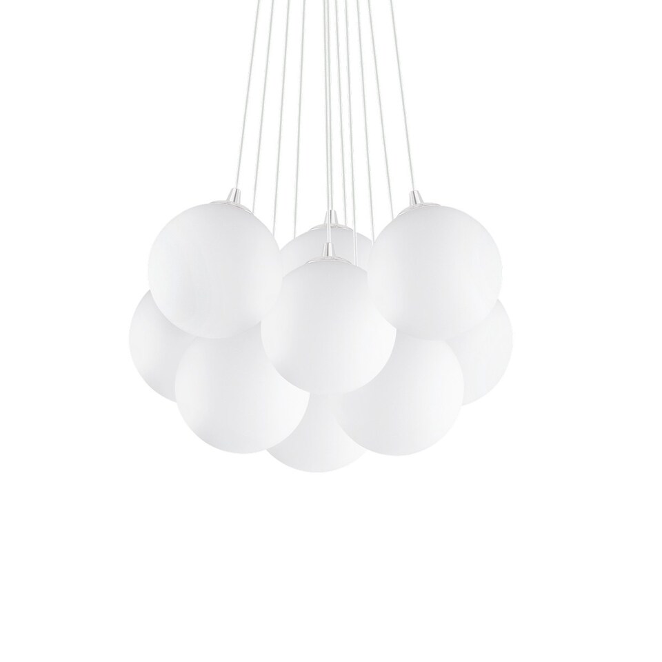 Mapa Bianco  11 Light  Small Cluster Pendant White, E14