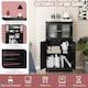 image 8 of COSTWAY 4-Door Bathroom Floor Cabinet Storage Cabine Black Black