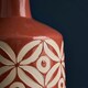 image 3 of BHS Petal Patterned Ceramic Vase, Terracotta Orange | Terracotta