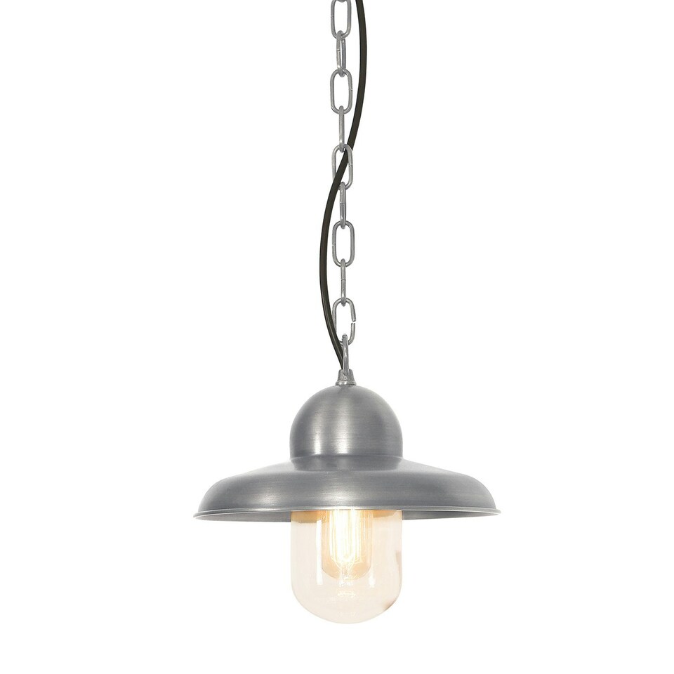 image 1 of Somerton 1 Light Outdoor Ceiling Chain Lantern Antique Nickel IP44, E27