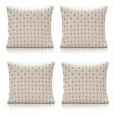 Berkeley Geometric Chenille 45cm x 45cm Cream Cushion Set of 4 Cream | Cream & Beige | 45cm x 45cm x 10cm