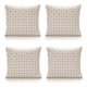 image 1 of Berkeley Geometric Chenille 45cm x 45cm Cream Cushion Set of 4 Cream | Cream & Beige | 45cm x 45cm x 10cm