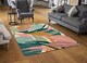 image 2 of Artistic Abstract Leaves Designer Rug | Multi