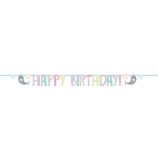 Amscan Narwhal Happy Birthday Banner - Multicoloured - One Size