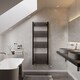 image 2 of Zennor - Black Electric Towel Rail H1600mm x W600mm Straight 800w Thermostatic