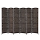 image 1 of COSTWAY 6 Panel Room Divider Privacy Screen Wall Folding Partition Hand woven Rattan