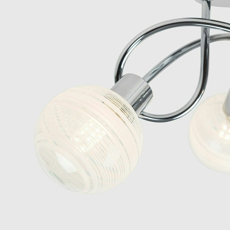 image 1 of ValueLights Maze 3 Way Silver Ceiling Bar Light