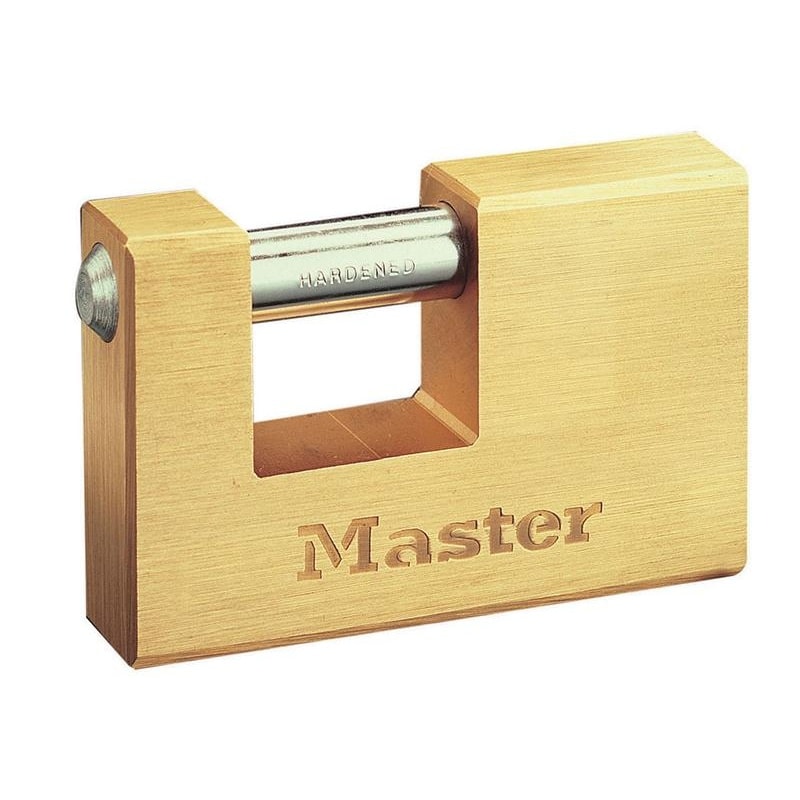 Master Lock Rectangular Solid Brass Body Shutter Padlocks Multi Multi Colour 1