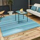 image 5 of The Rugs Rainbow Collection Reversible Weatherproof Outdoor Garden Patio Rug Striped | 1020