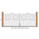 image 2 of Abbey Modern Double Driveway Gate - Solid Steel - Fits Gap of 2413 mm x 812 mm High - Electro Galvanised/Black Powder Coated | Black | 1