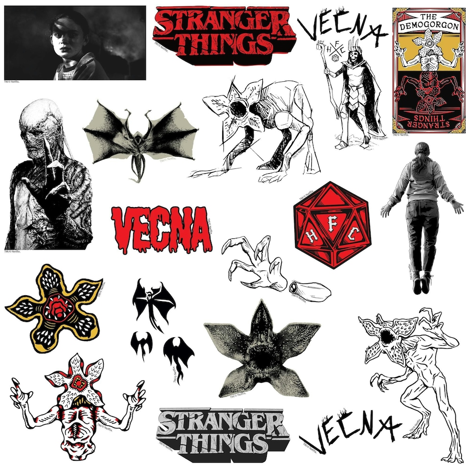 image 1 of Stranger Things Upside Down Stickers (Pack of 50) - Multicoloured - One Size