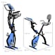 image 5 of HOMCOM 2-In-1 Folding Exercise Bike with 8-Level Magnetic Resistance Blue