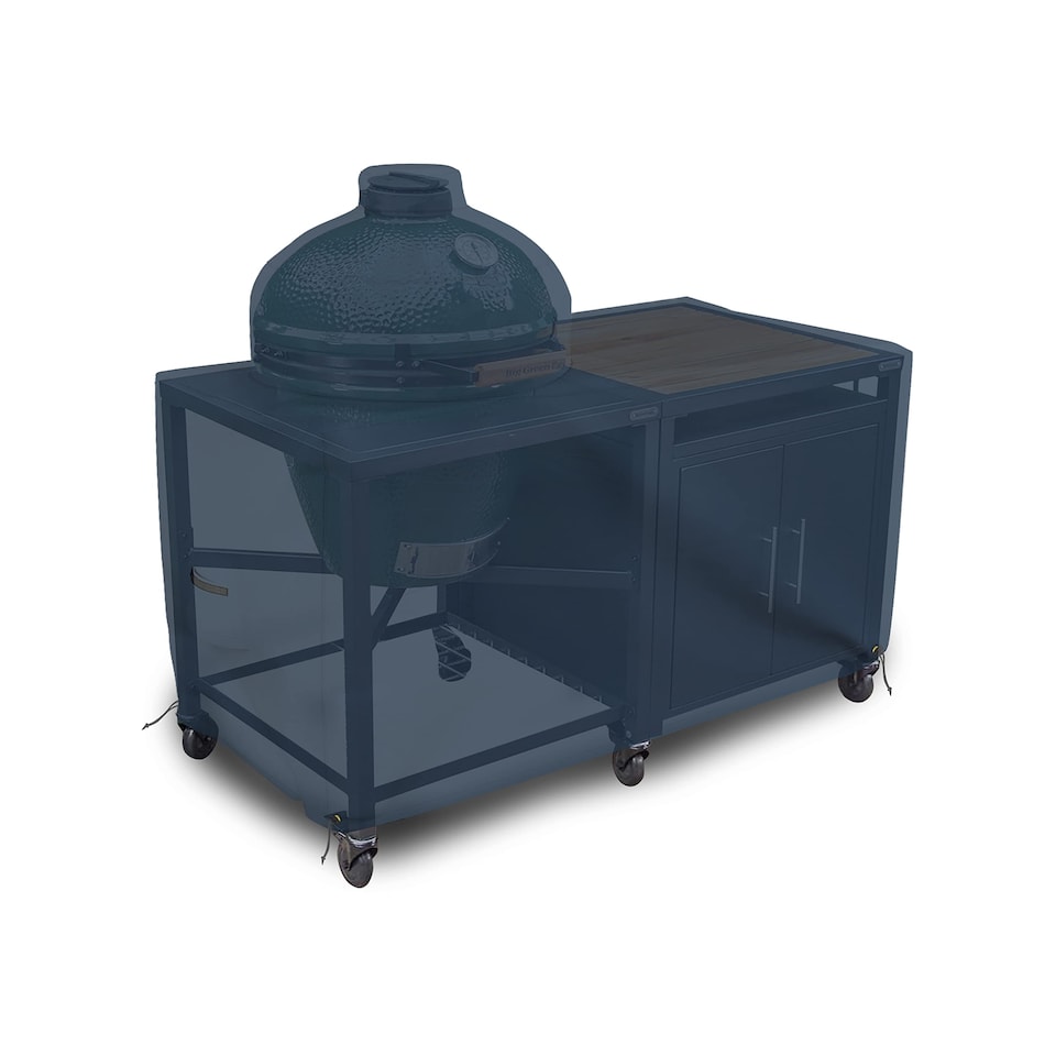 image 1 of Covers&All Big Egg Grill Cover, 12 Oz Waterproof UV & Weather Resistant, PVC Coated Outdoor Cover, 60 in L x 36 in D x 56 in H, Blue