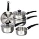 image 3 of Stainless Steel 8 Pcs Induction Cookware Set Frying Pan Milk Saucepan With Lids