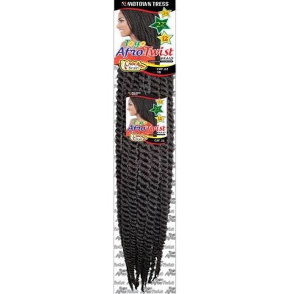 Motown Tress  Syn CAT 22 Togo Afro Twist Braid Multi | T1B/118 | 22 inch