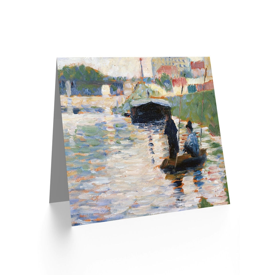 image 1 of Seurat Painting View Of The Seine Art Card