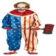 image 2 of Fancy Dress Adult Mens Patriot Clown - XL