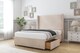 image 3 of Sloomy Devonshire Sand Naples Divan Bed With Mattress No Drawers With 54" Wingback Headboard 4' Small Double | Cream | Sand | Small Double | 1