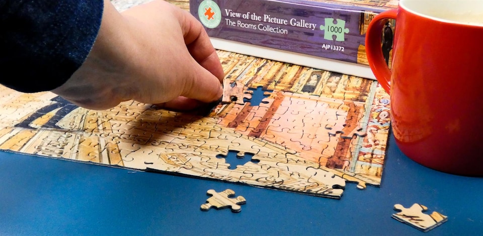 image 1 of View of the Picture Gallery at the Chateau d Eu 1000 piece jigsaw