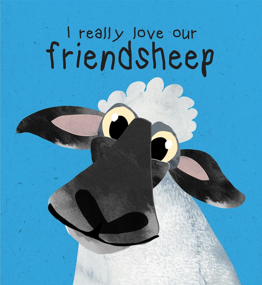 image 1 of I Really Love Our Friendsheep Greetings Card By Paul Delaney