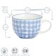 image 3 of Nicola Spring Hand-Printed Cappuccino Cups - 250ml - 3 Colours - Pack of 6