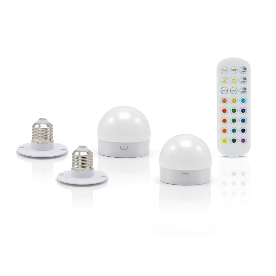 image 1 of Omniance Rechargeable Wireless LED Light with Remote | White