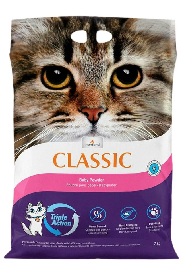 Intersand Classic Baby Powder Clumping Cat Litter 7kg