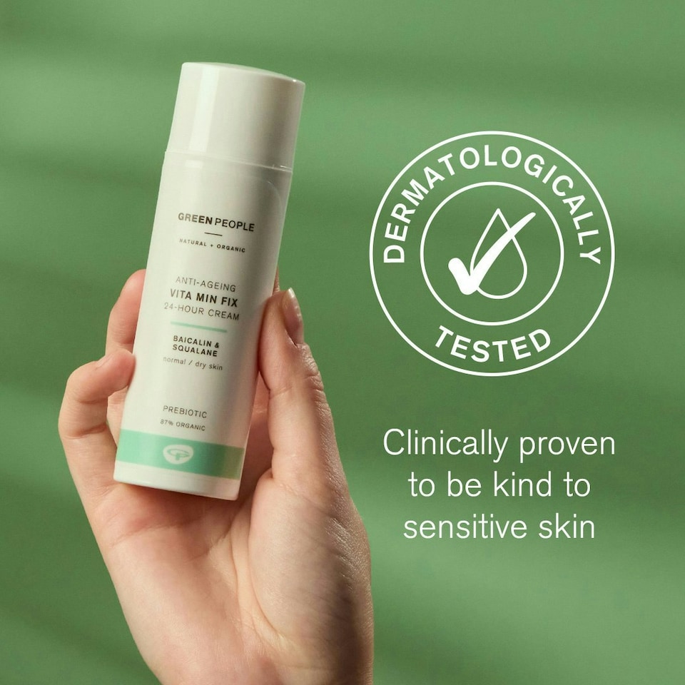 image 1 of Green People Vita Min Fix Moisturiser - 24-Hour Cream - With Squalane for Normal & Dry Skin - Paraben & Alcohol Free - Cruelty Free & Vegan, 50ml