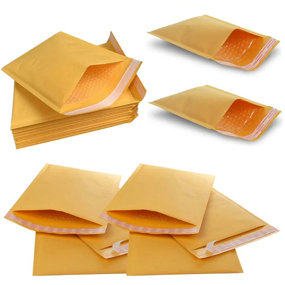 image 1 of 200 x Size 7 (240x320mm) Gold Padded Bubble Lined Postal Mailing Shipping Peel & Seal Closure Cushioned Envelopes Gold | One Size