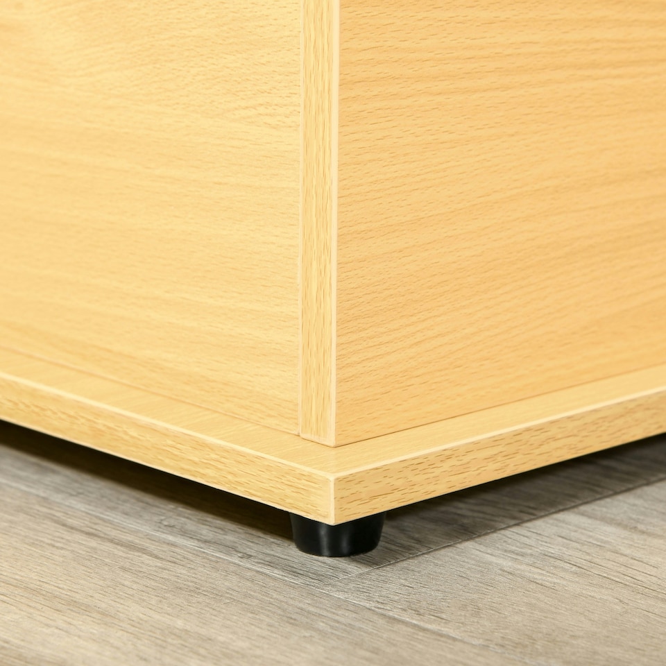 image 1 of HOMCOM Storage Chest With Lid, 113L Storage Box, Burlywood