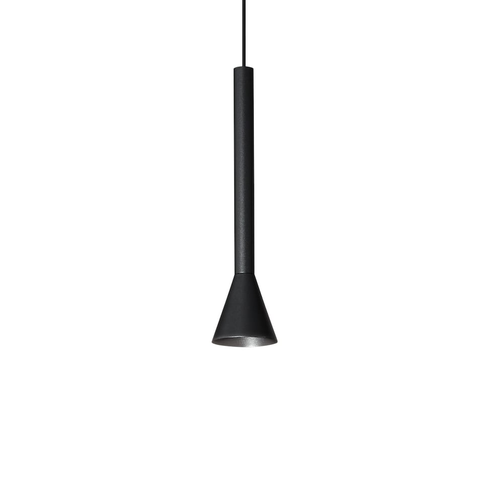 image 1 of Diesis Led Slim Dome Pendant Ceiling Light Black 3000K