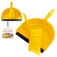 image 1 of Colour Coded Dustpan and Brush Sets Wide Plastic Dustpan with Rubber Lip and Soft Bristle Brush
