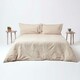 image 3 of Homescapes Natural Linen Fitted Sheet, Single Cream | Single