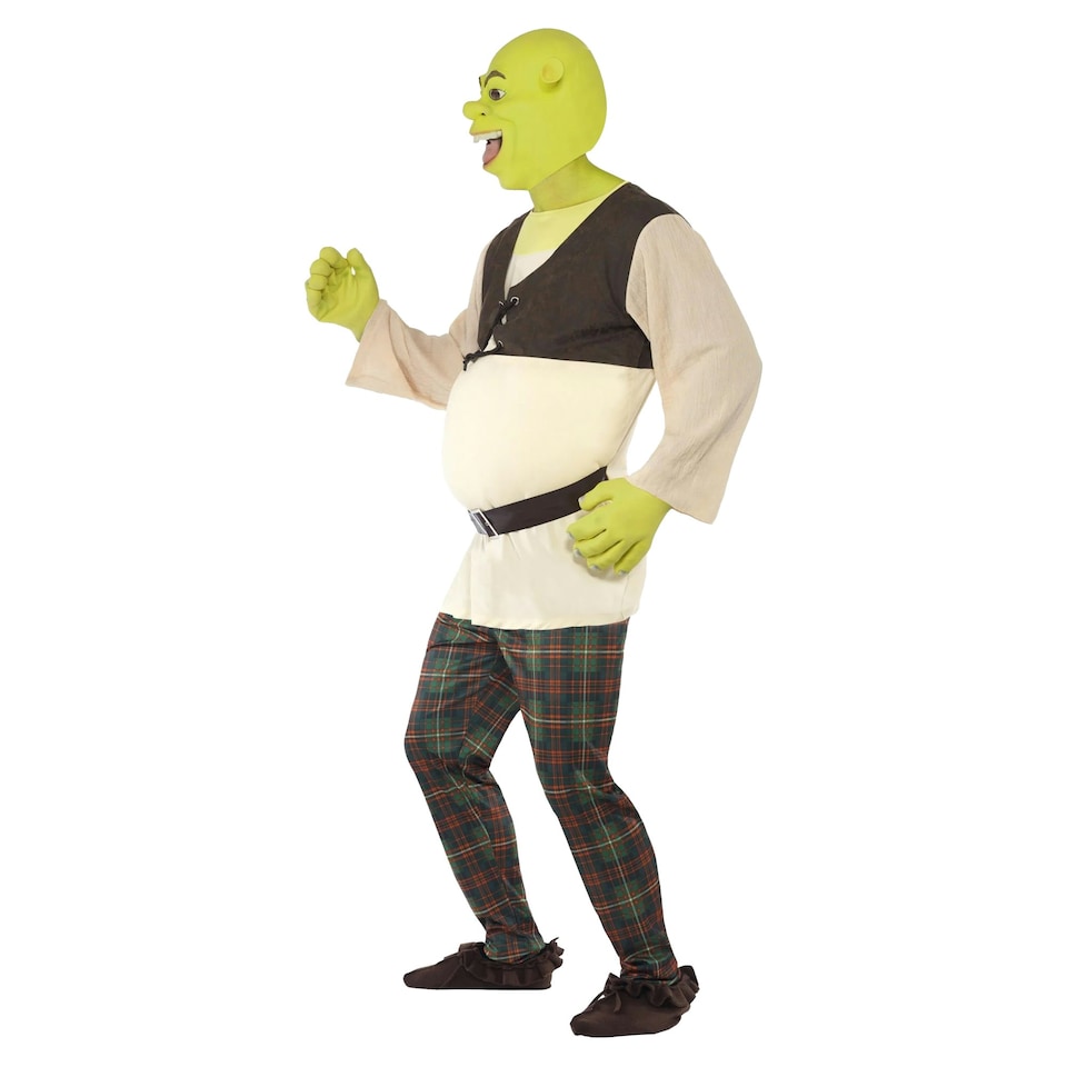 image 1 of Shrek Mens Costume Set - Cream/Brown - M M
