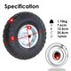 image 8 of 4x 10" Pneumatic Sack Truck Trolley Wheel Replacement Tyre Set