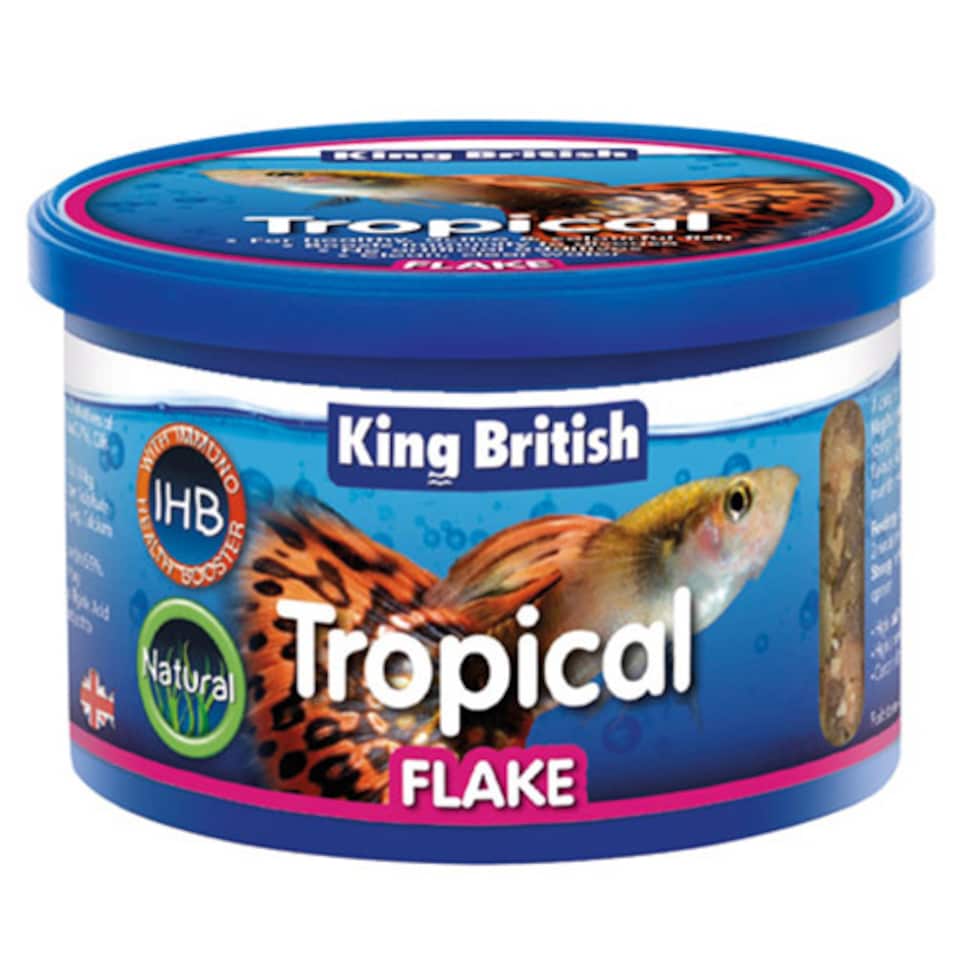 image 1 of King British Tropical Fish Food Flakes 200g