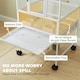 image 8 of PawHut Bird Cage Parrot Cage with Rolling Stand Acrylic Viewing Panels White