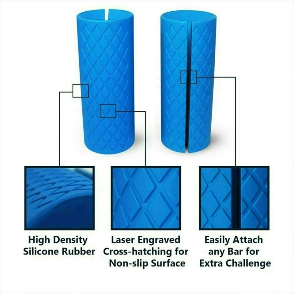 image 1 of Silicone Fat Grip Barbell Dumbbell Grips