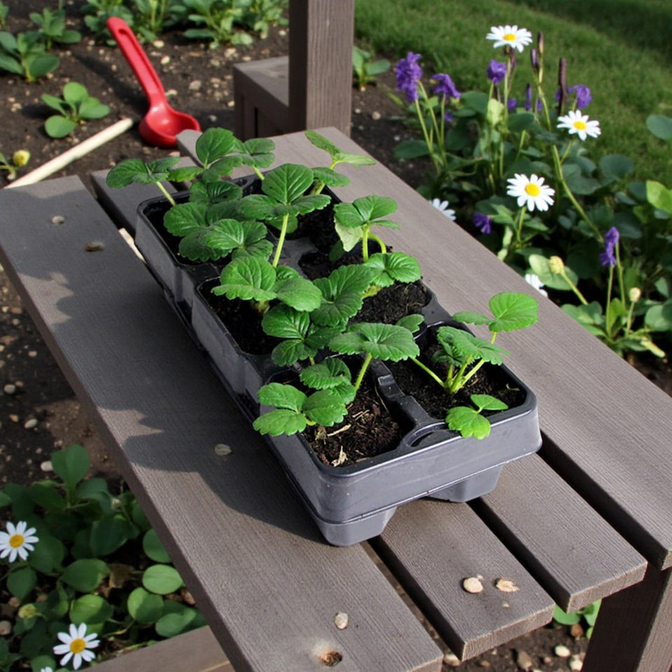 image 1 of Carbeth Plants Strawberry Symphony Fruit Plant 2 x 6 Pack - Hardy Perennial Fruiting Plants for Beds, Borders or Pots