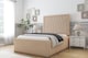 image 2 of Sloomy Somerset Pebble Plush Bed Frame With Mattress With 50" Upholstered Headboard 4'6 Double