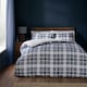 image 1 of Catherine Lansfield Cosy Sherpa Check Duvet Cover Set Grey (Copy) | Blue | Navy Blue | King