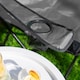 image 7 of Harbour Housewares Folding Canvas Camping Chairs - Matt Black/Beige - Pack of 4