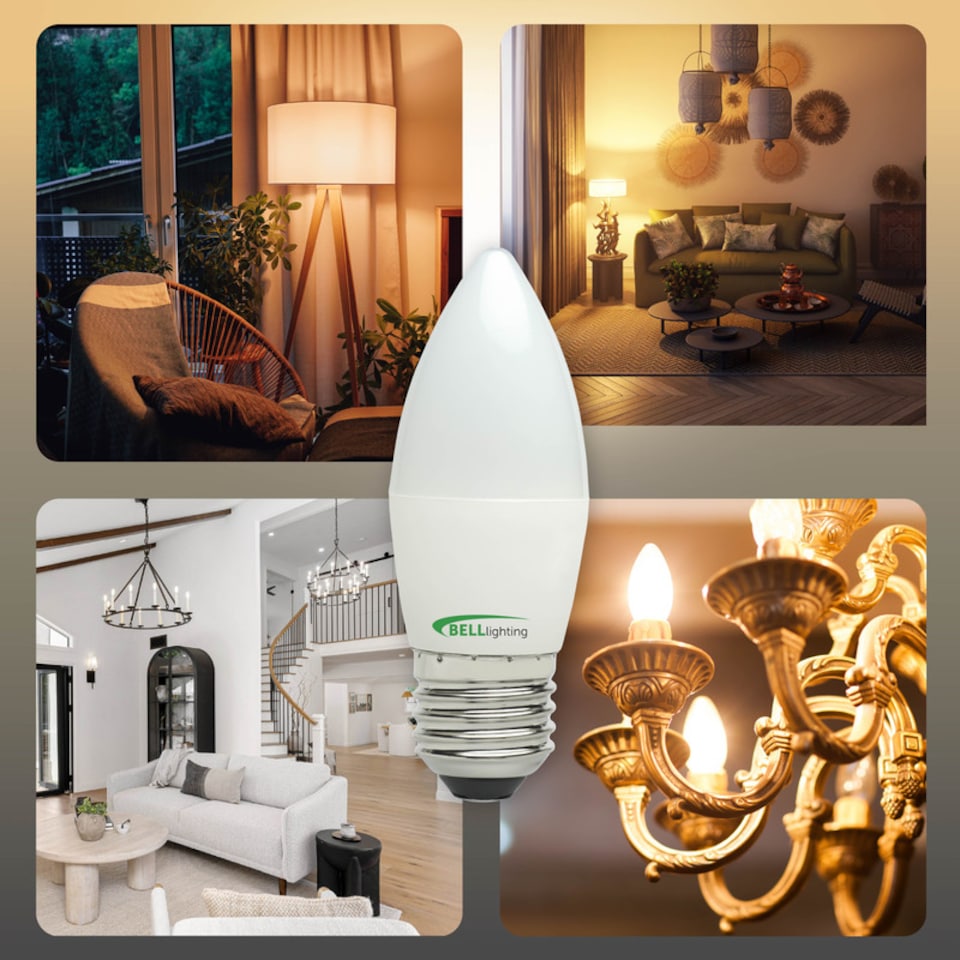 image 1 of BELL Lighting E27 Edison Screw LED Candle  Warm White 2700K 4.7W Light Bulb