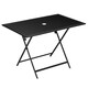 image 1 of Outsunny Folding Rectangular Garden Dining Table for 6 with Hole