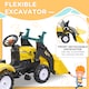 image 3 of HOMCOM Kids Pedal Go Kart, Children Ride on Digger, Ride on Toy Car, Excavator Tractor Digger Dumper for Kids 3 Years, Yellow