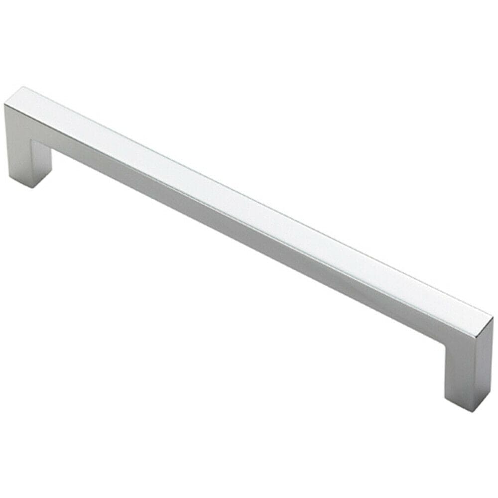 Loops Square Block Pull Handle 170 x 10mm 160mm Fixing Centres Polished Chrome