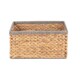 image 2 of Water Hyacinth with Grey Rope Border Rectangular Storage Basket Brown | Brown | M